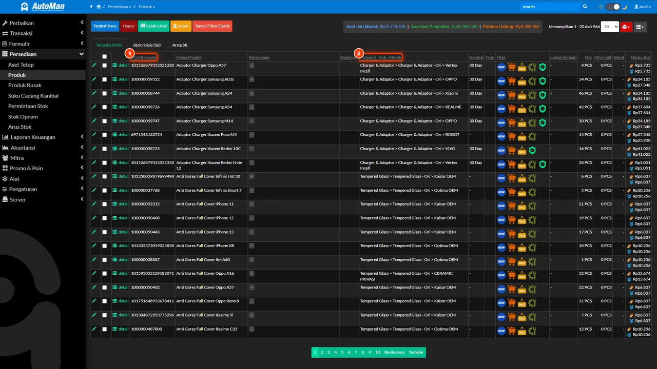 The import validation result listing problematic rows with reasons
