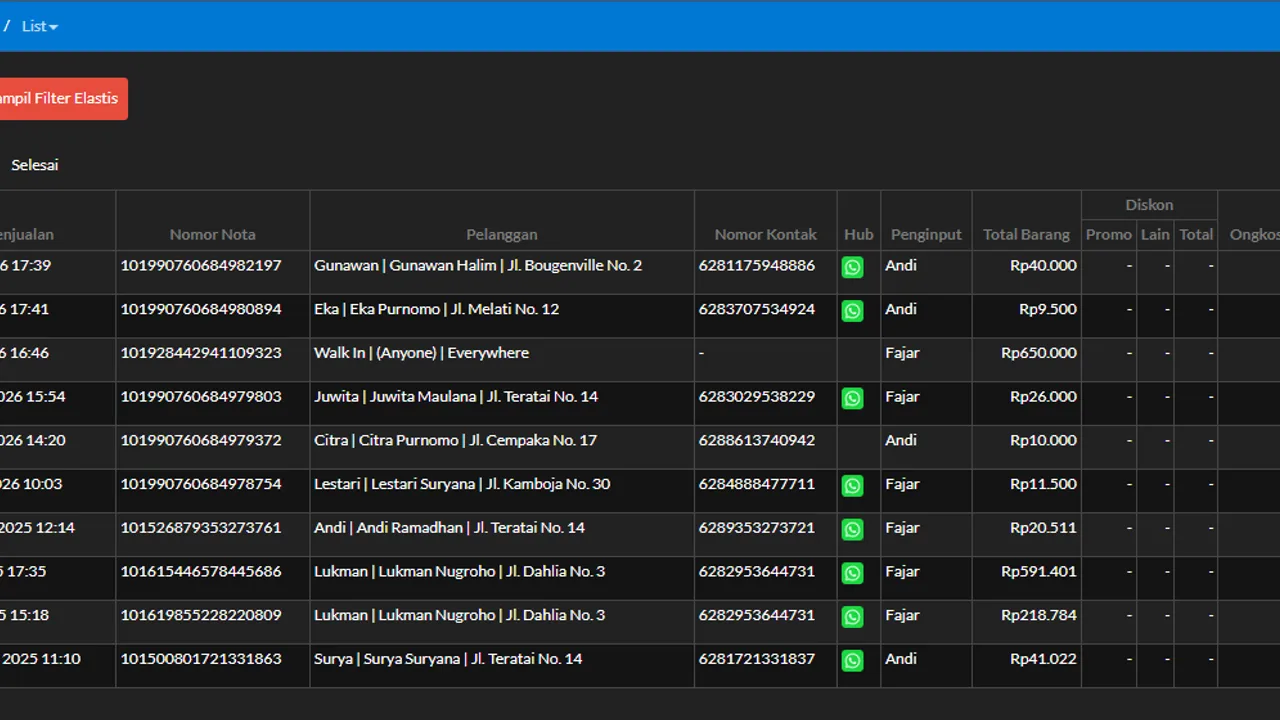 The source transaction open with the add-payment button